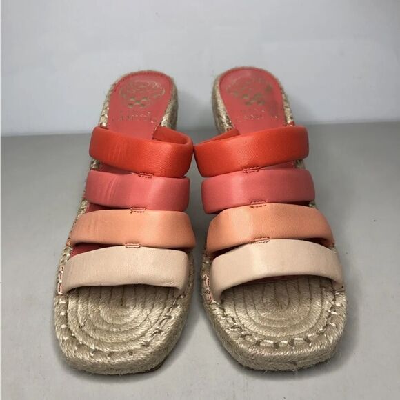 Vince Camuto Molisana Gradient Ombre Pink Leather Espadrilles Sandals Women 6M - Picture 5 of 16
